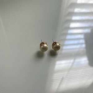 kate spade Gold and Cream Pearl Earrings